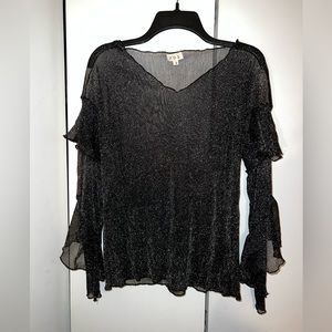 Mesh glitter top
